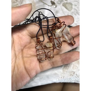 Dây đeo tinh thể th.ạch anh uốn đồng HandMade