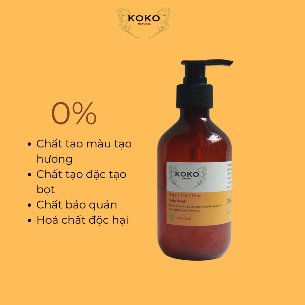Sữa tắm gấc & nghệ dưỡng sáng da - Koko Natural Official 250ml