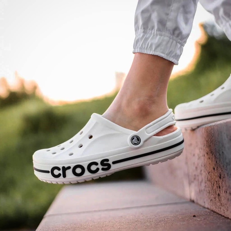 Dép sục baya band clog xuất dư thiếu viền kèm 6 sticker