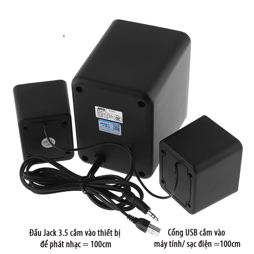 Bộ 3 Loa Vi Tính PC Cao Cấp 2.1 - Loa vi tính Âm Bass Echo Hay - Nhỏ Gọn-Bass Cực Mạnh