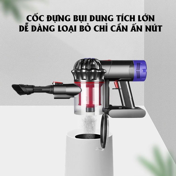 Máy Hút Bụi Cầm Tay Không Dây SHENHUA - Hút Bụi Gia Đình Giường Nệm Xe Hơi - Công suất 200W, loại sạch mọi bụi bẩn !