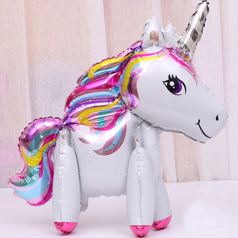 Bong bóng hình ngựa Pony nhiều màu sắc