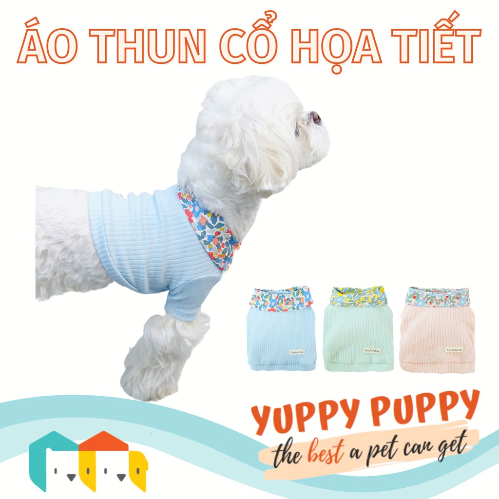 Cheepet Áo thun cổ họa tiết cho chó mèo/ Thú cưng