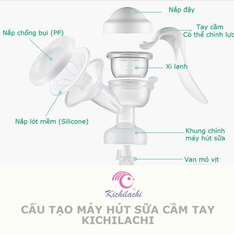 KH Máy Hút Sữa kichilachi Bằng Tay (Tặng 6 Túi Trữ Sữa 100ml) 51 1