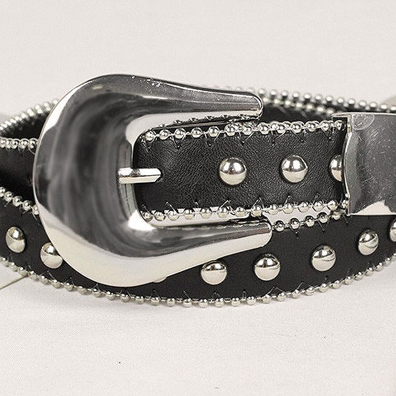 Thắt Lưng Da Đính Đinh Tán Phong Cách Punk Cá Tính