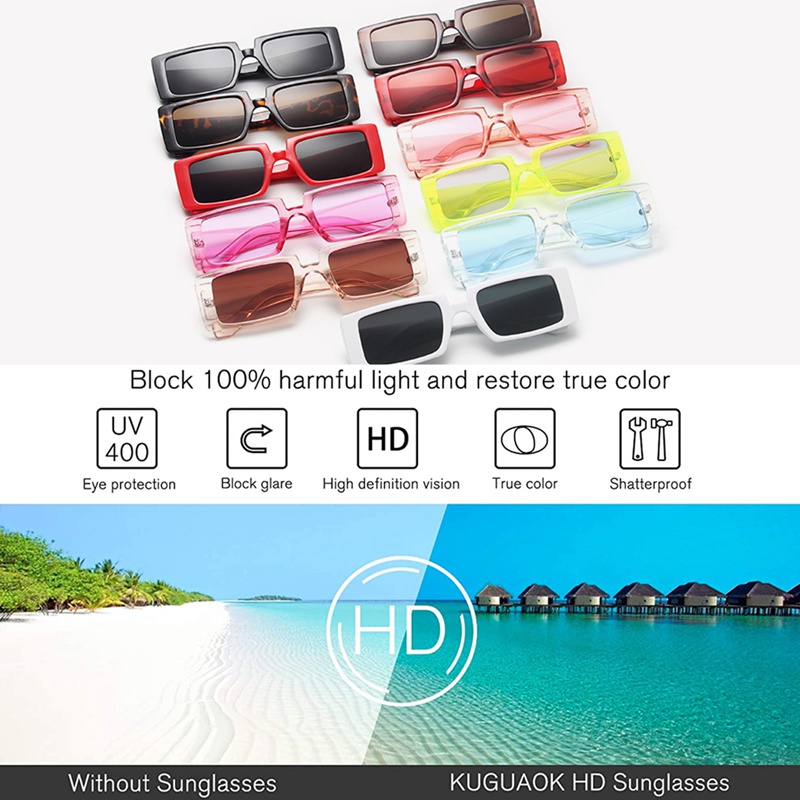 Kính Mát Chống Tia Uv400 Hình Chữ Nhật Hoạ Tiết Da Báo Cho Nam Và Nữ | BigBuy360 - bigbuy360.vn