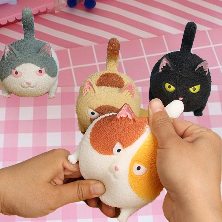 GUDETAMA SQUIShY CON MÈO MẬP Ú TỨC GIẬN cực đáng yêu bóp xả stress giảm căng thẳng mochi slime