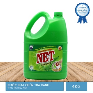 Nước Rửa Chén Net Kháng Khuẩn Hương trà Xanh 4kg