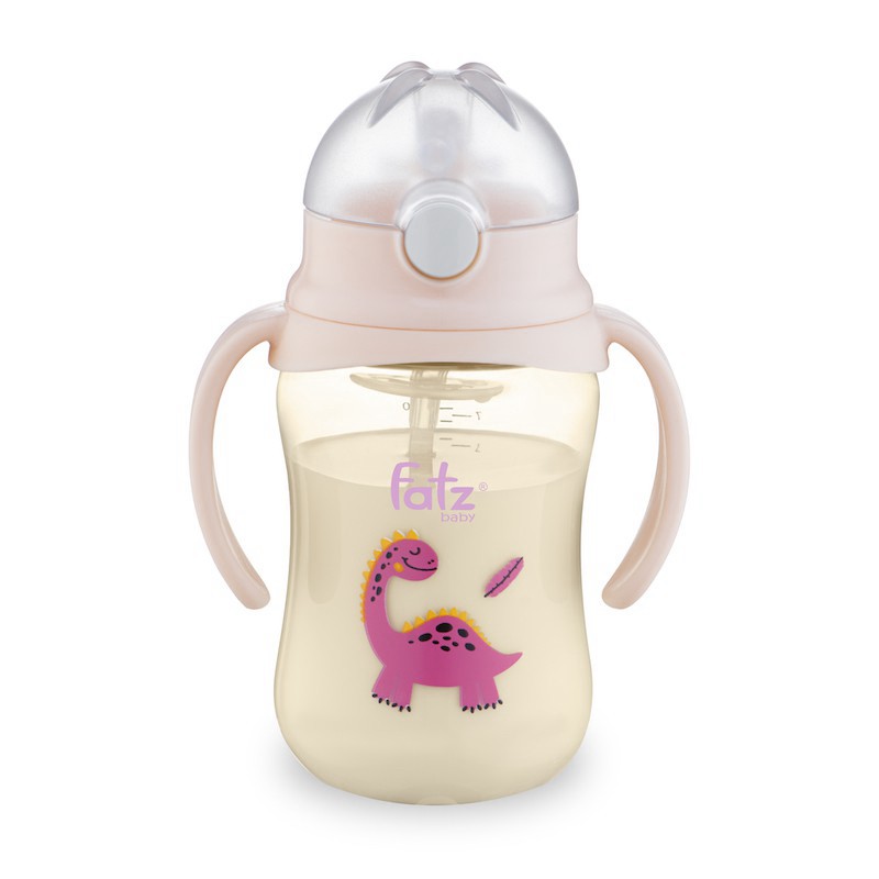 [Chính Hãng] Bình tập uống nước FatzBaby tritan 360 độ có ống hút 250ML - Cốc ống hút chống đổ Fatz FB0250N