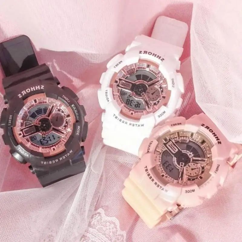 Unicorn Super Hot Đồng Hồ Điện Tử Lin Xiaozhai Màu Hồng Hoa Anh Đào Dạ Quang Đơn Giản Phiên Bản Hàn Quốc Cho Học Sinh Nữ Và Nam Siêu Nóng Bỏng Lin Xiaozhai