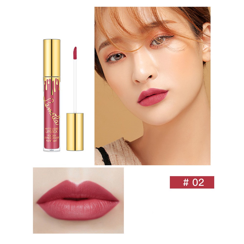 [Hàng mới về] Son môi màu bóng mờ phong cách Hàn Quốc không gây thấm nước và nhanh khô | BigBuy360 - bigbuy360.vn