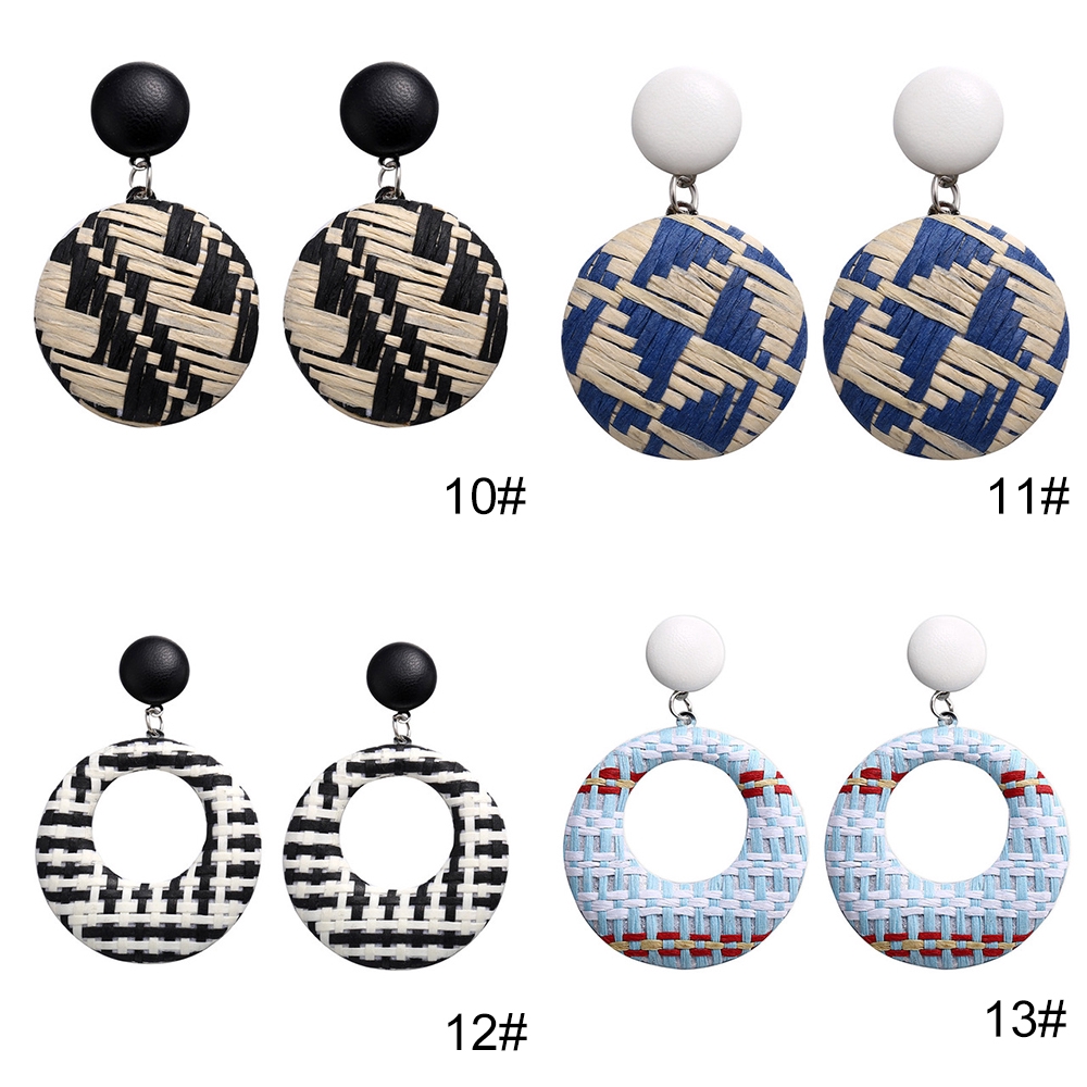 Khuyên tai nữ Smileday phối mặt hình tròn nhiều kiểu dáng độc đáo