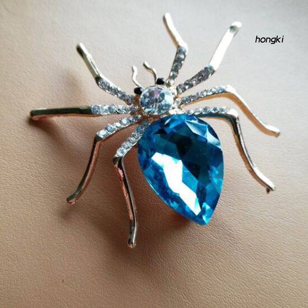 Ghim Cài Áo Hình Nhện Đính Đá Nhân Tạo Thời Trang Cho Nữ