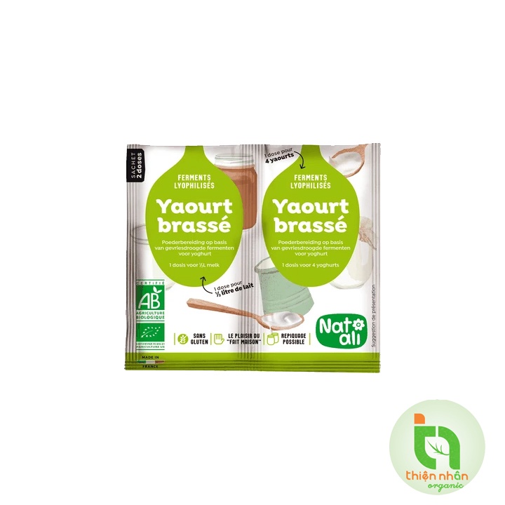 Men làm sữa chua hữu cơ Natali 2x6g Organic Yogurt Yeast