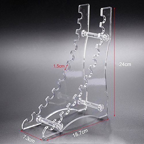 Giá Đỡ Bút Chì/Cọ Trang Điểm/Cọ Vẽ Lông Mày 12 Tầng Bằng Acrylic Trong Suốt Sáng Tạo