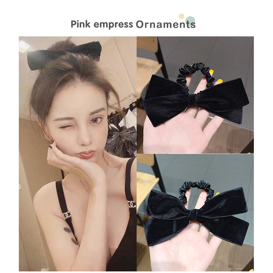 Dây Cột Tóc Đính Nơ Xinh Xắn Dành Cho Nữ