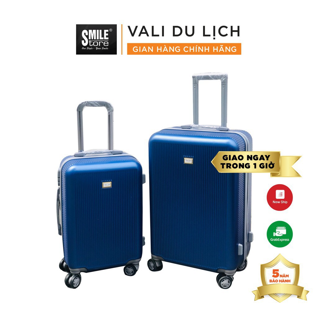 Vali Du Lịch VSMS828XANH Vali Chống Va Đập Chống Trầy Xước Màu Sắc Thời Trang Nhựa Cao Cấp Khóa Số An Toàn (Size 20-24)