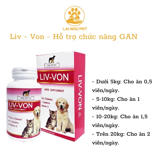 Bổ gan cho chó mèo Dr. petz Liv-von 1 viên - LAI NHỰ PET