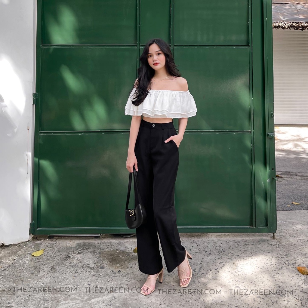 QUẦN TÂY SUÔNG XẾP LY ZAREEN TRS17 ĐEN
