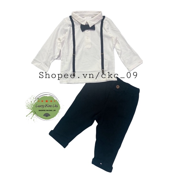 Sẵn set công tử cotton cho bé HM JP chính hãng