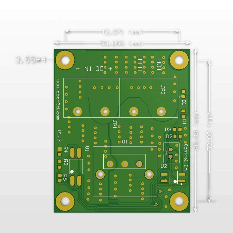 Máy in 3D Bảng mạch mở rộng nguồn cấp nóng Bộ điều khiển sưởi MOSFET Mô-đun tải dòng điện cao 25A 12V hoặc 24V cho các bộ phận máy in 3D