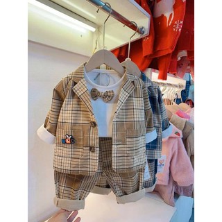 Set vest 3 chi tiết cho bé trai bảnh bao, có kèm hình shop tự chụp