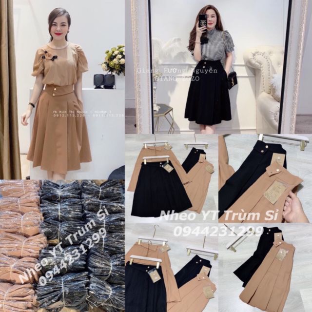 Chân váy công sở dáng xoè