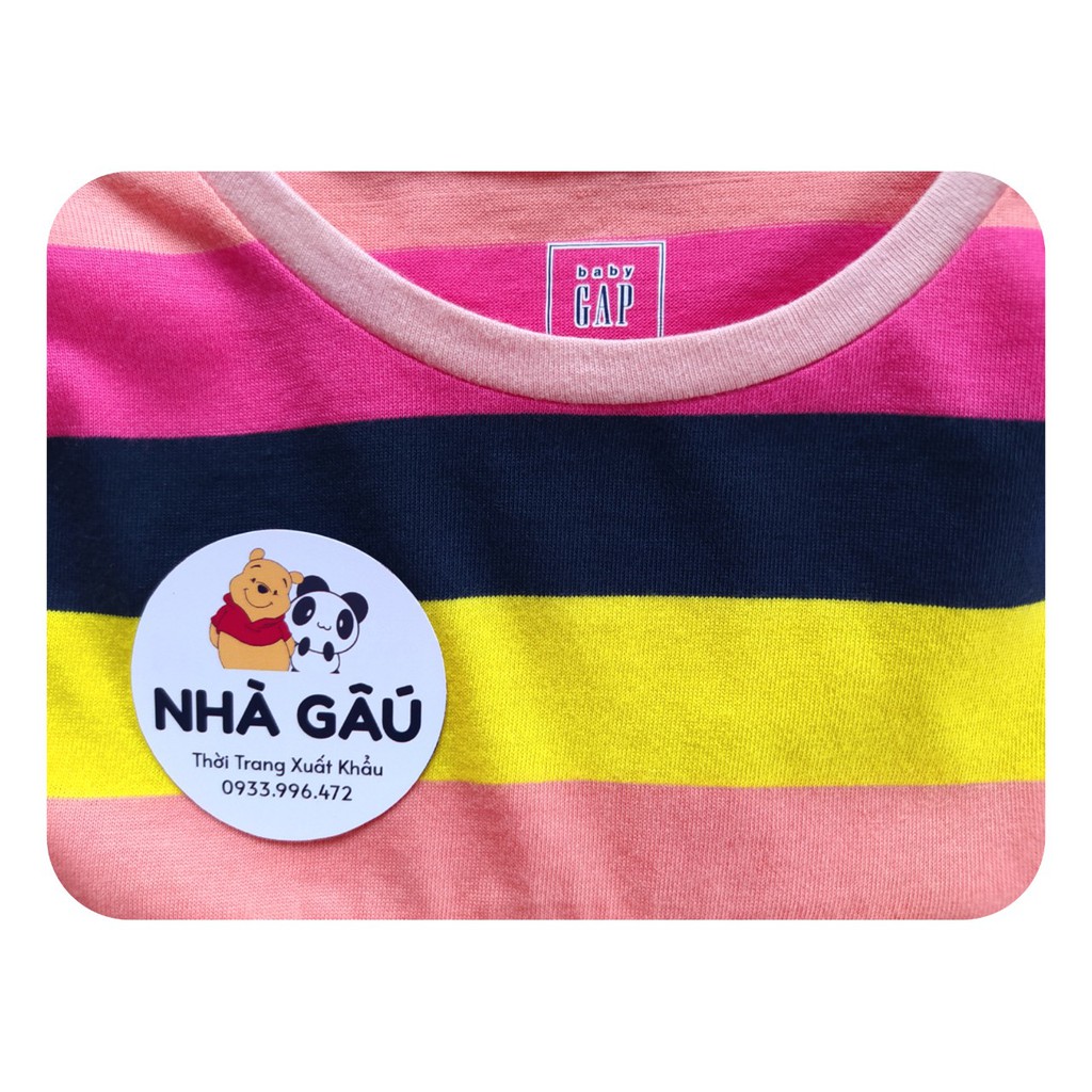 Đầm sọc ngang nhiều màu cho bé Horizontal stripes of many colors 3Y NG0433