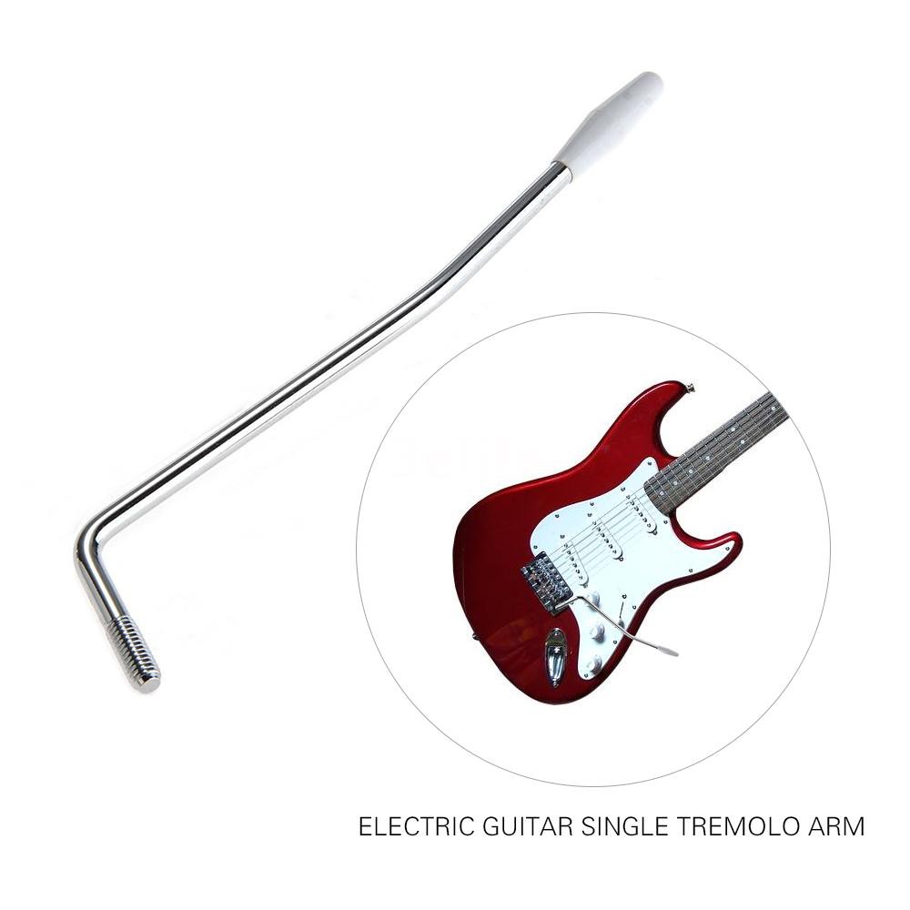 EIFE 5mm Electric Guitar Thread Single Tremolo Arm Crank Handle with 3 Tip Caps for Single Tremolo System Silver