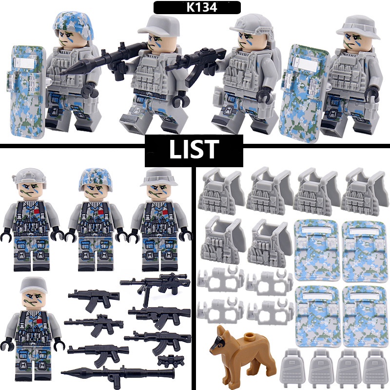 Mô Hình Đồ Chơi Lắp Ráp Đội Swat Team Swat Team Minifigure Tương Thích Với Khối Xây Dựng Dành Cho Bé Trai