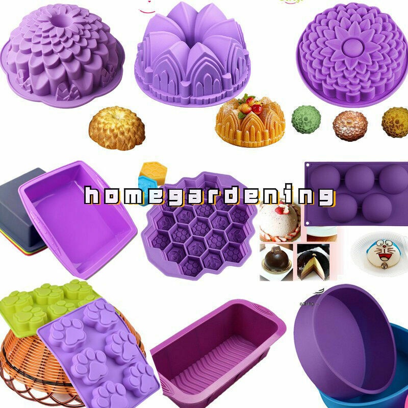 Khuôn Silicone Làm Bánh Muffin 3D Chống Dính Tiện Dụng