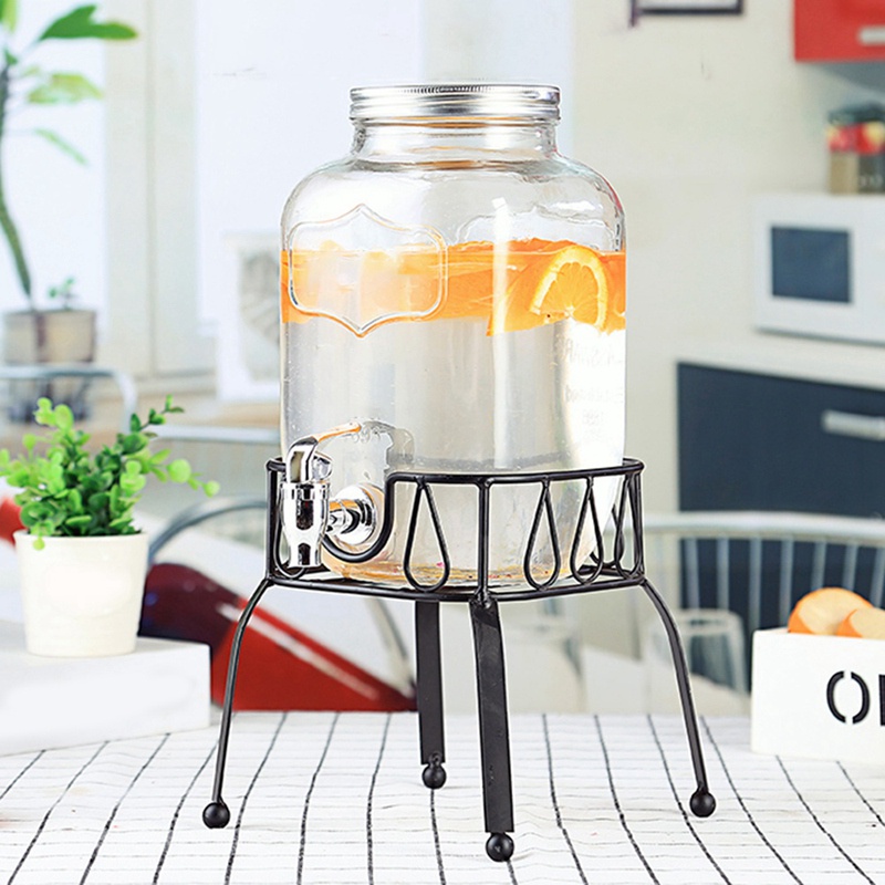 Kim loại Sắt Máy phân phối đồ uống Đứng Giỏ đựng đồ uống Nước trái cây Trà Giá đỡ cho quán rượu Quầy Bar Quán cà phê Nước ép Trà Rượu bia đã qua sử dụng S