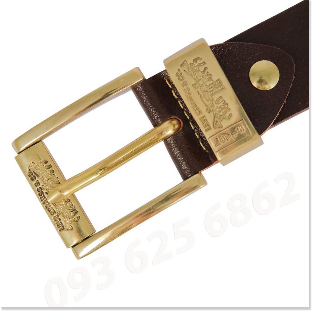 Thắt lưng nam, dây nịt nam da bò đầu khóa đồng nguyên khối 1 lớp Ruby Luxury tặng 6 lưỡi dao cạo râu kép trị giá 60.000