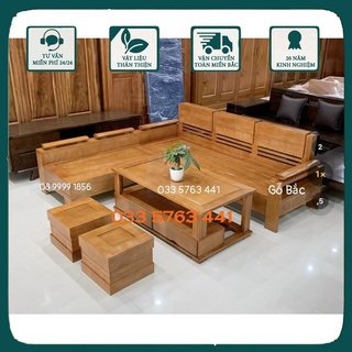 Ghế sô pha phòng khách gỗ sồi nga 100% kích thước 2m x 1m8 - ghế sofa - sofa gỗ - sofa phòng khách