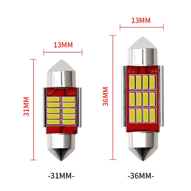 Đèn LED Trần Xe Ô Tô 12 Bóng Led 12V Siêu Sáng