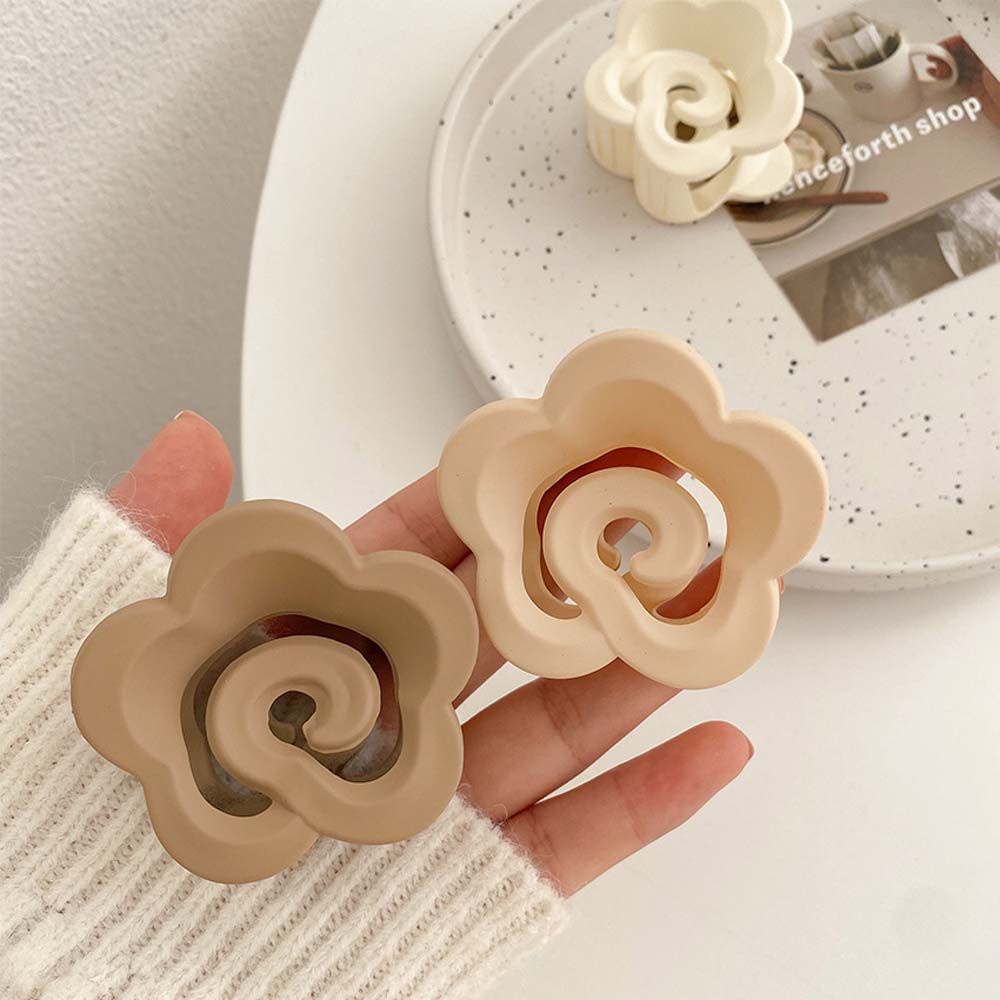Kẹp tóc hình hoa hồng bằng acrylic phong cách Hàn Quốc thời trang cho nữ