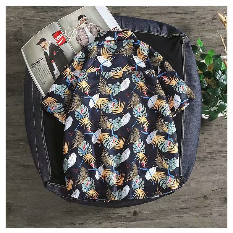 Áo Sơ Mi Nam Ngắn Tay In Hình Thời Trang Hàn Quốc