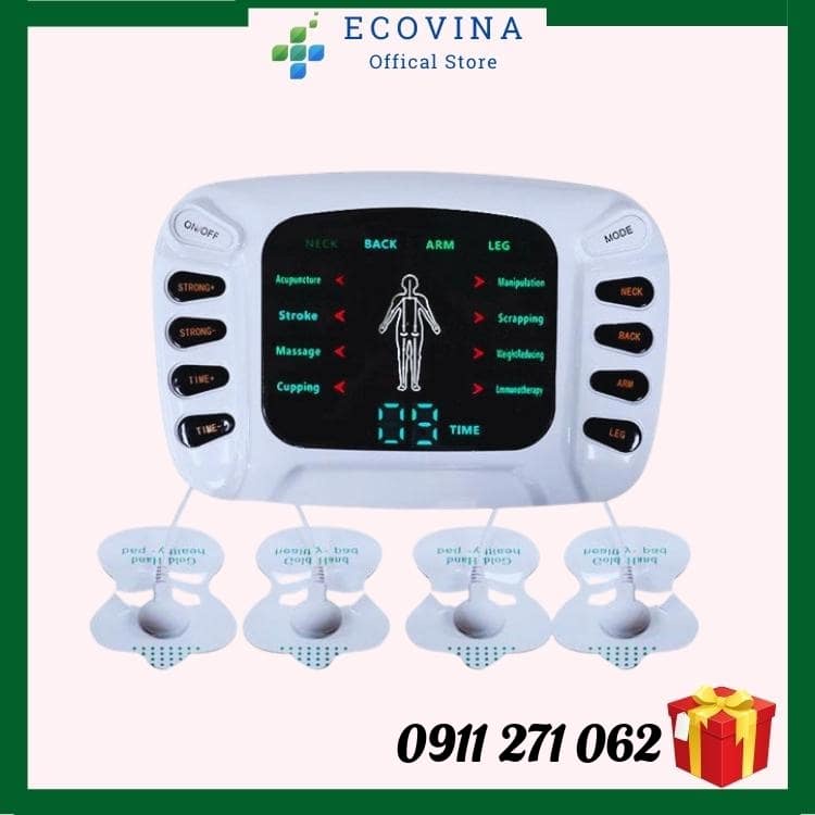 Máy Massage Xung Điện Trị Liệu, Máy Điện Xung 8 Miếng Dán YTK-309