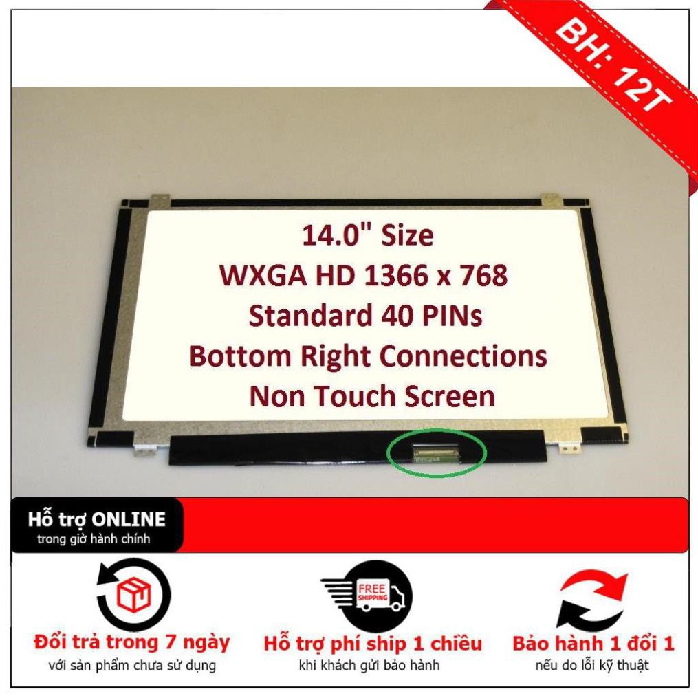 [BH12TH] Màn hình laptop Asus K450L 14.0" 1366x768 HD LED 40pin