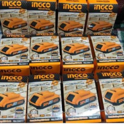Pin sạc 20V INGCO FBLI20011 Pin Lithium có đèn LED báo dung lượng của pin dùng được cho tất cả máy 20V INGCO TOTAL