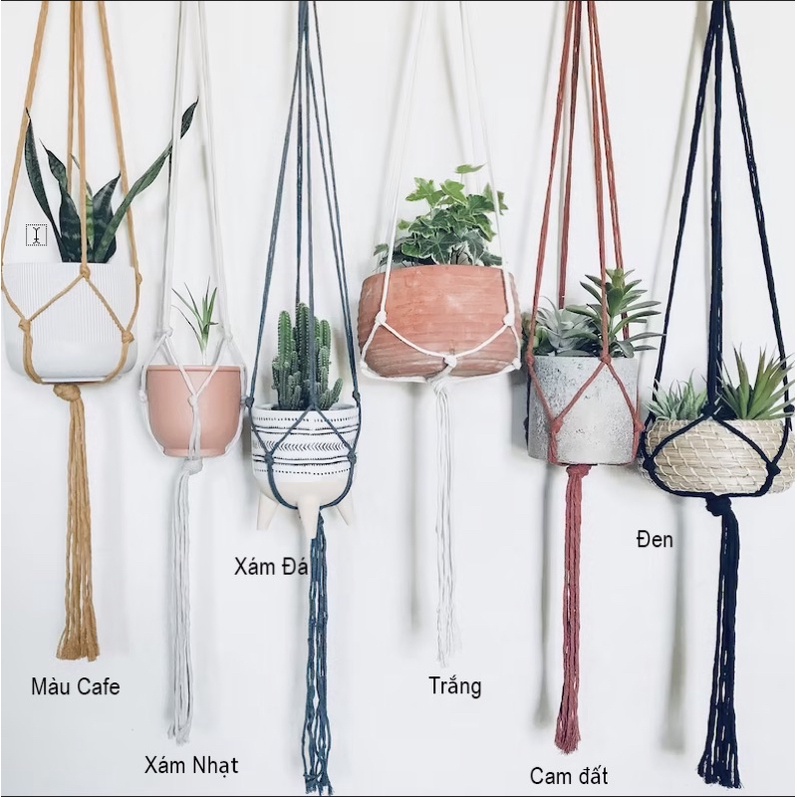 Dây treo chậu cây handmade , nhiều màu