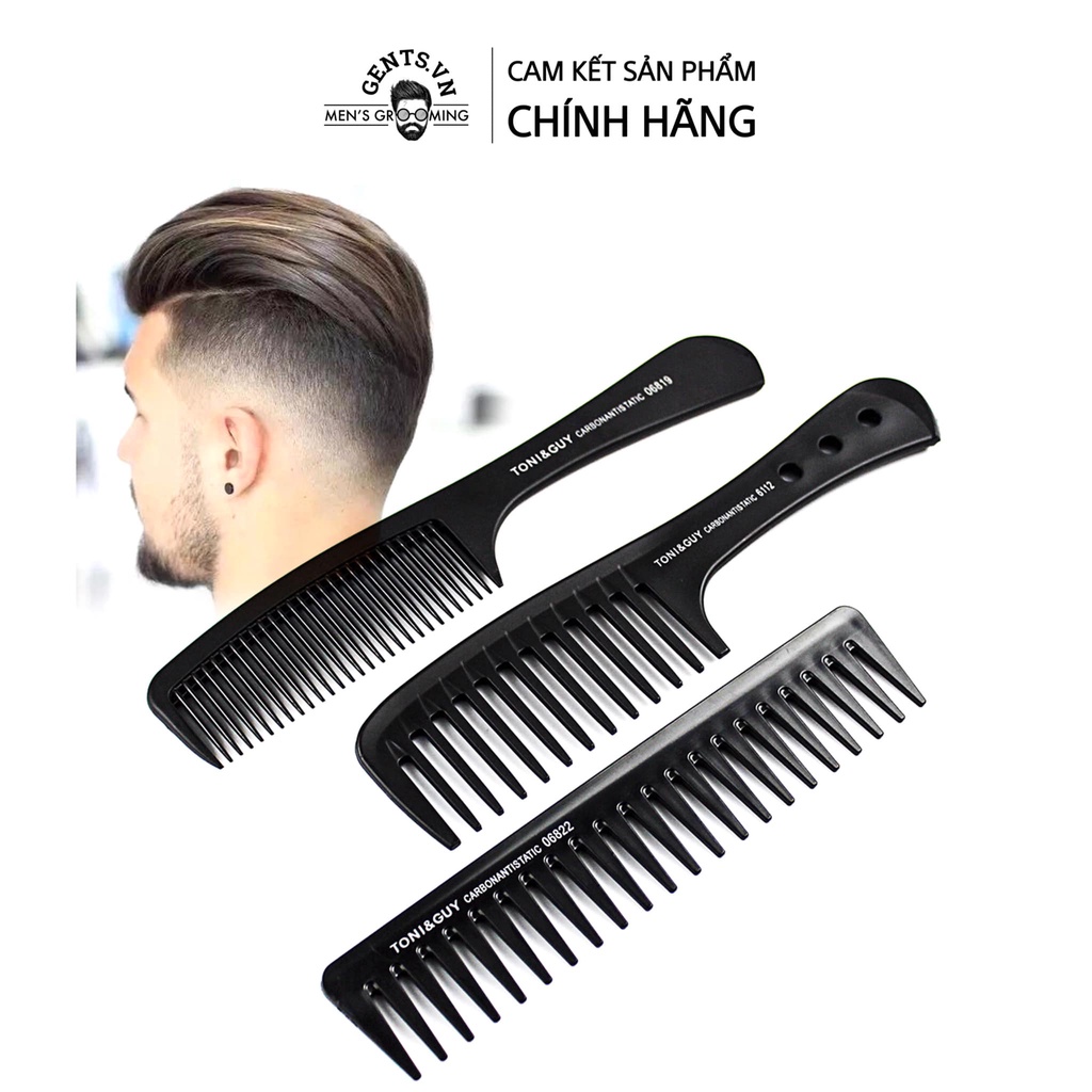 Lược cắt tóc, chải tóc, tạo kiểu tóc Toni &amp; Guy chất liệu Cacbon ion chống biến dạng khi dùng máy sấy