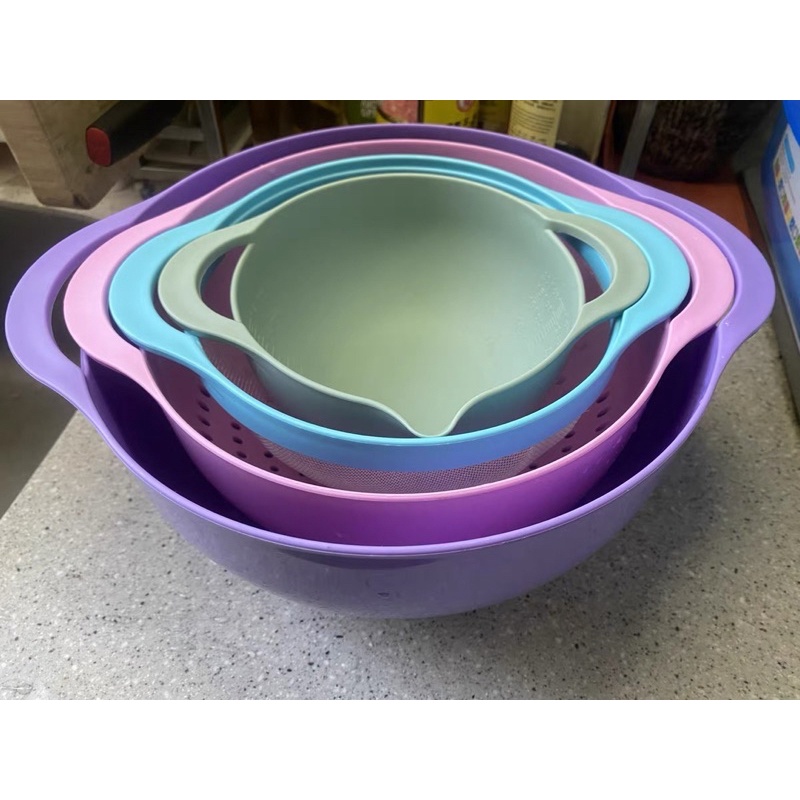 Set Bát Rổ 4 Món Nhà Bếp Đa Năng Cao Cấp RAINBOW Full Box
