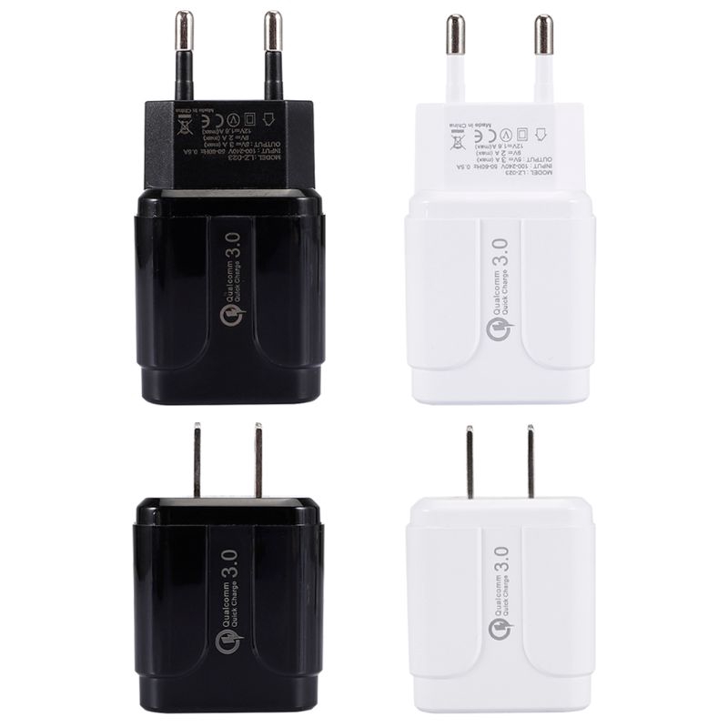 Adapter sạc nhanh gắn tường USB 3.0 18W cho Sony LG HTC ZTE Lenovo Moto Nokia