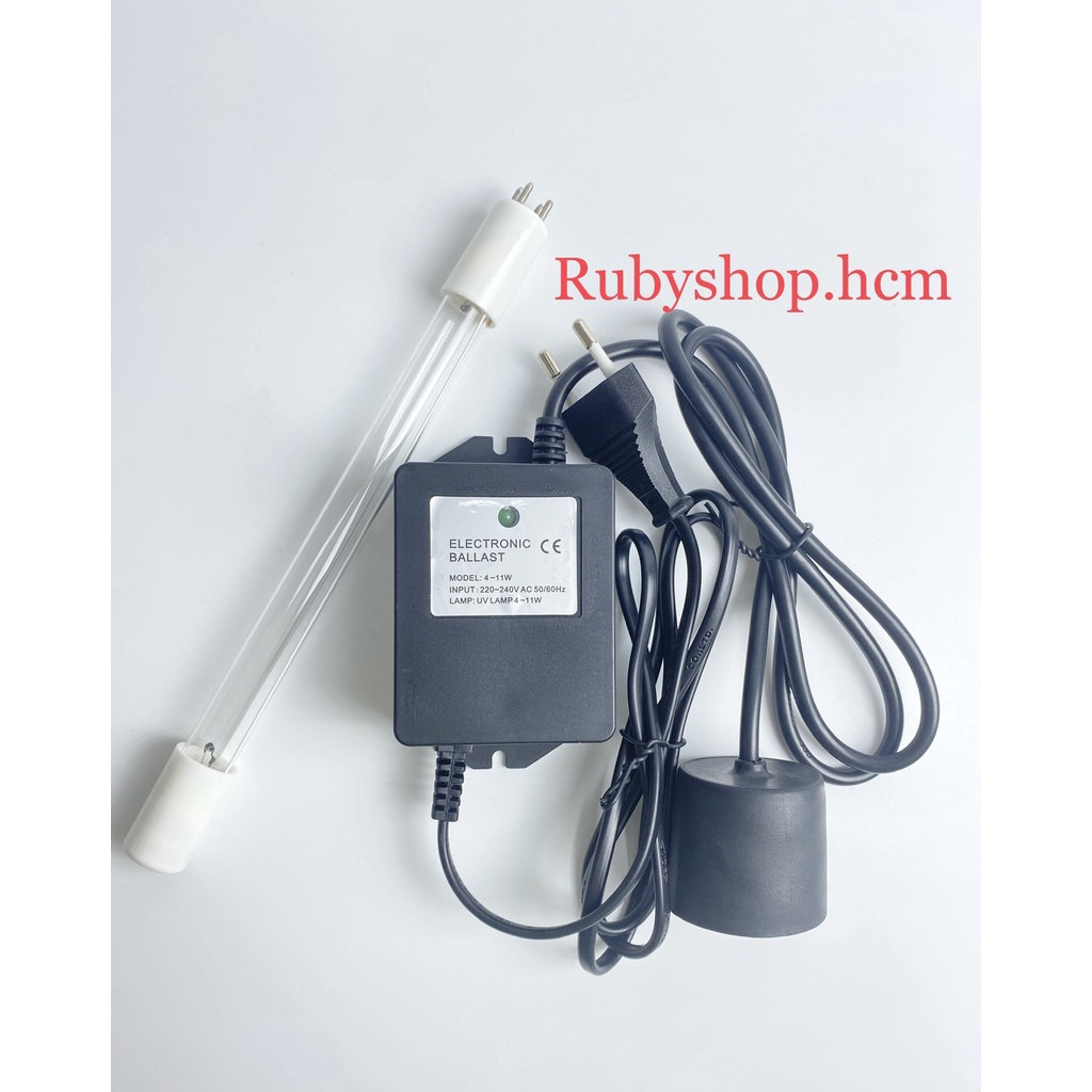 Bộ adapto (biến áp) và bóng đèn UV 6w hoặc 11w (4 chấu) Rubyshop.hcm