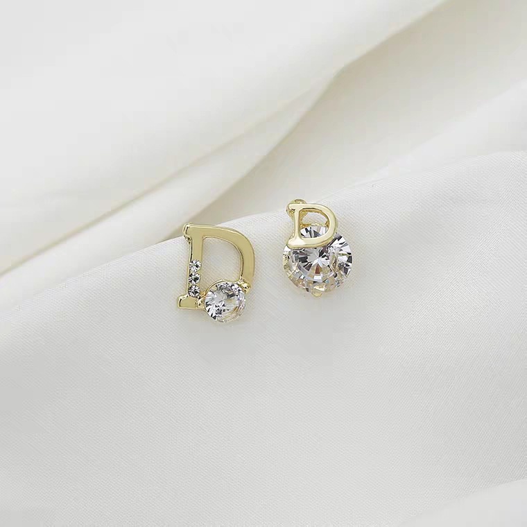 Bông Tai Mạ Bạc Đính Đá zircon Phong Cách Hàn Quốc Sang Trọng Cho Nữ
