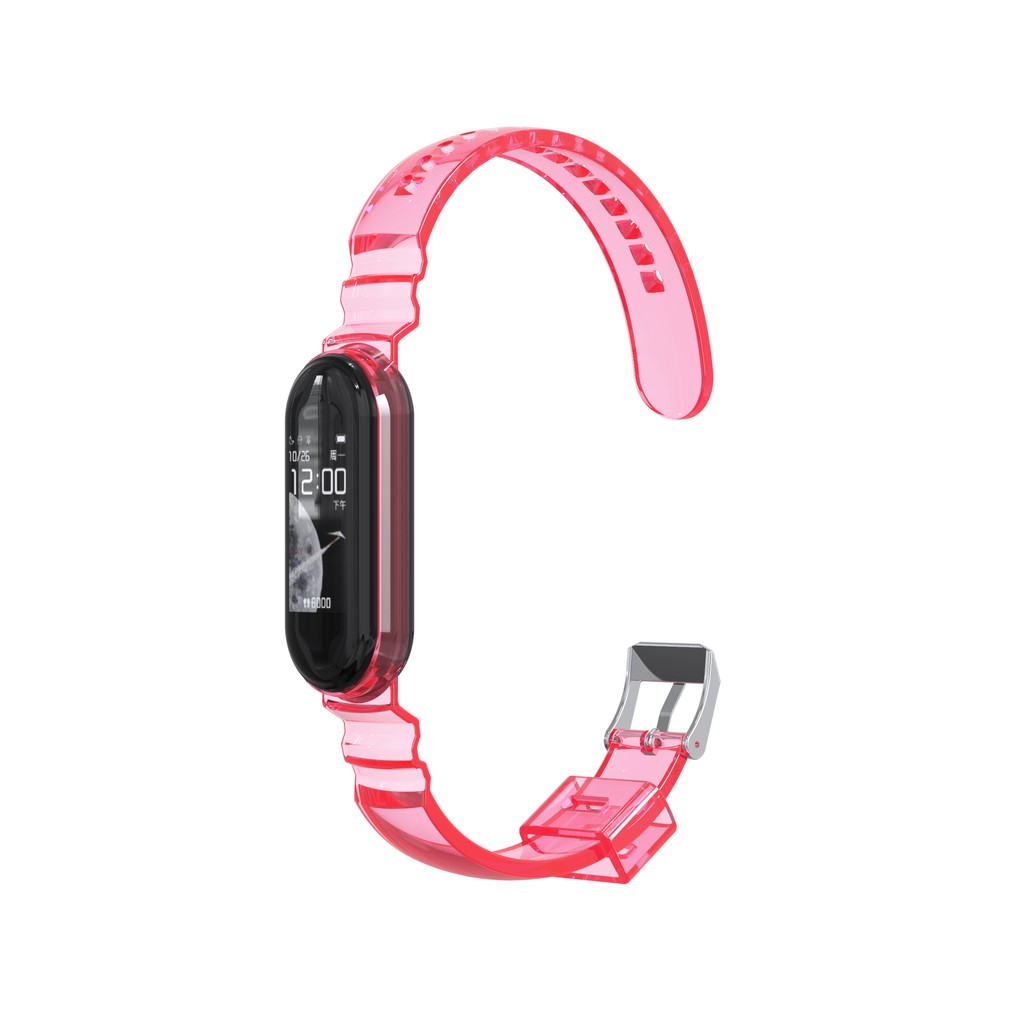 Dây đeo silicon trong suốt thay thế cho đồng hồ Xiaomi Mi Band 6 / 5 / Mi Band 4 / 3 / 5