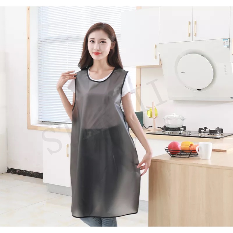 Tạp Dề Trong Suốt Chống Thấm Nước Và Dầu Tiện Dụng，tạp dề nấu ăn