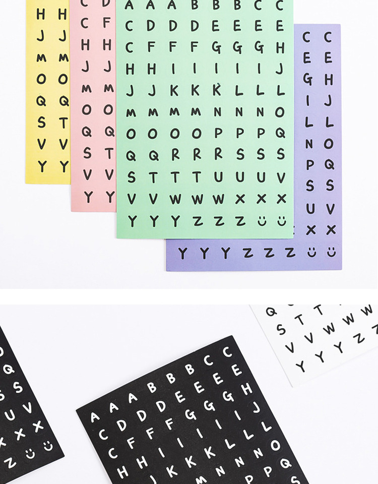 Nhãn Dán Trang Trí Hình Chữ Cái Tiếng Anh