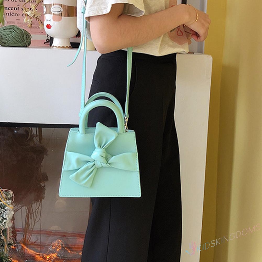 【Big Sale】Mini Elegant Bow Messenger Bag Women Sweet Wristlet Shoulder Belt Pouches